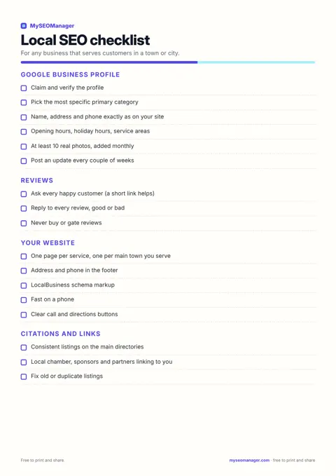 Local SEO checklist